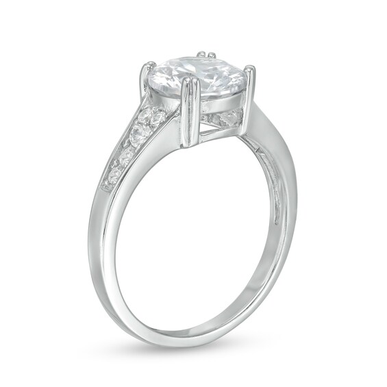 8mm Cubic Zirconia Ring in Sterling Silver - Size 7