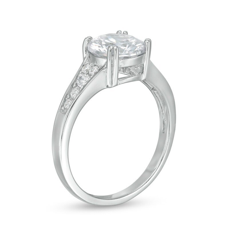 8mm Cubic Zirconia Ring in Sterling Silver - Size 7