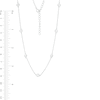 Thumbnail Image 2 of Cubic Zirconia Station Necklace in Sterling Silver - 28"