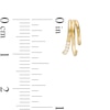 Thumbnail Image 1 of Cubic Zirconia Layered J-Hoop Drop Earrings in 10K Gold