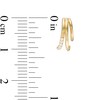 Thumbnail Image 2 of Cubic Zirconia Layered J-Hoop Drop Earrings in 10K Gold
