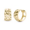 Thumbnail Image 1 of 9mm Diamond-Cut Huggie Hoop Earrings in 10K Gold