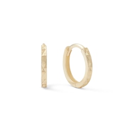 8mm Diamond-Cut Huggie Hoop Earrings in 10K Gold