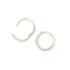 Thumbnail Image 2 of 10K Solid Gold Diamond-Cut Huggie Hoops
