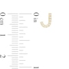 Thumbnail Image 1 of Cubic Zirconia "J" Initial Stud Earrings in 10K Gold