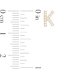 Thumbnail Image 2 of Cubic Zirconia "K" Initial Stud Earrings in 10K Gold