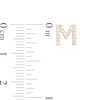 Thumbnail Image 2 of Cubic Zirconia "M" Initial Stud Earrings in 10K Gold