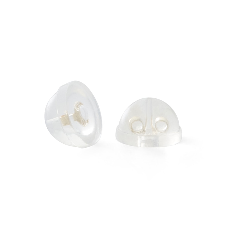 Main Image 2 of 6mm Princess-Cut and Round Cubic Zirconia Stud Earrings Set in 10K Gold