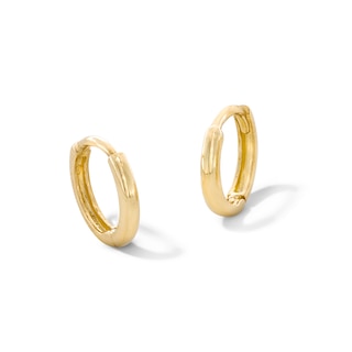 10K Solid Gold Huggie Hoops