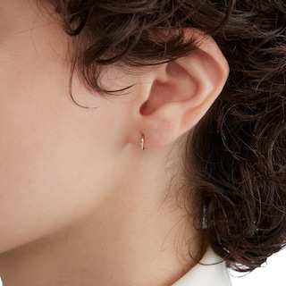 10K Solid Gold Huggie Hoops