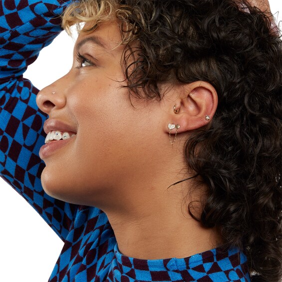 10K Solid Gold Huggie Hoops