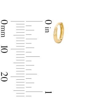 10K Solid Gold Huggie Hoops