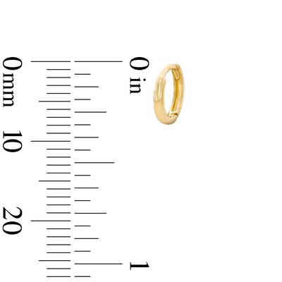 10K Solid Gold Huggie Hoops