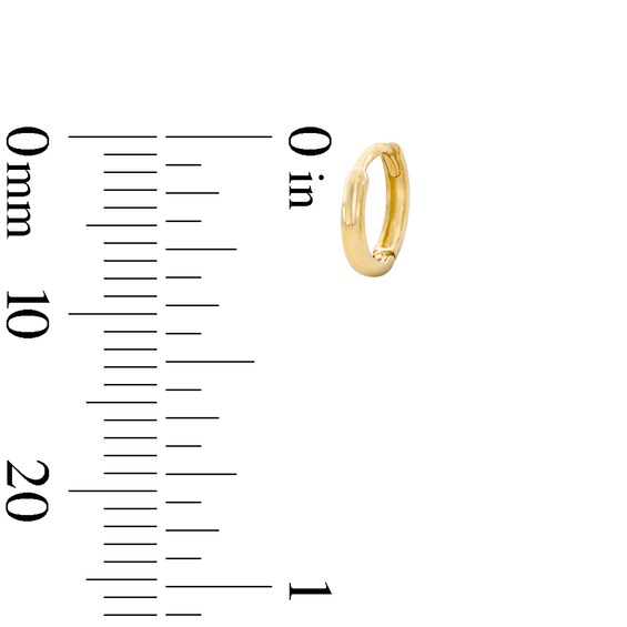 10K Solid Gold Huggie Hoops