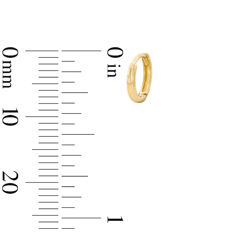 Main Image 5 of 10K Solid Gold Huggie Hoops
