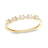 Alternating Cubic Zirconia Ring in 10K Gold - Size 7
