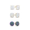 Thumbnail Image 1 of 4mm Multi-Color Cubic Zirconia Stud Earrings Set in 10K Gold