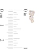 Thumbnail Image 2 of Iridescent Cubic Zirconia Three Stone Stud Earrings in 10K Gold