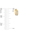 Thumbnail Image 5 of Cubic Zirconia Two Pair Huggie Hoop and Solitaire Stud Earrings Set in 10K Gold