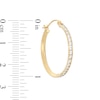 Thumbnail Image 1 of 10K Tube Hollow Gold CZ Hoops