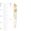 Thumbnail Image 2 of Double Strand Chain Drop 12mm Huggie Hoop Earrings in 10K Gold
