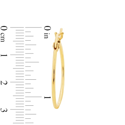 20mm Hoop Earrings in 10K Tube Hollow Gold