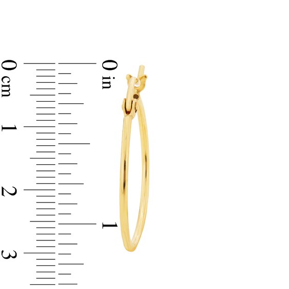 20mm Hoop Earrings in 10K Tube Hollow Gold
