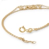 Thumbnail Image 1 of Made in Italy Cubic Zirconia "LOVE" Double Strand Bracelet in 10K Gold - 7.5"