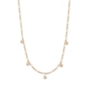 Thumbnail Image 1 of Made in Italy 3.5mm Cubic Zirconia Station Choker Necklace in 10K Solid Gold - 16"