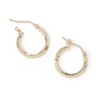 Thumbnail Image 2 of 10K Gold Diamond-Cut Hoops Made in Italy
