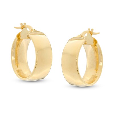 Made in Italy 15mm Hoop Earrings in 10K Gold