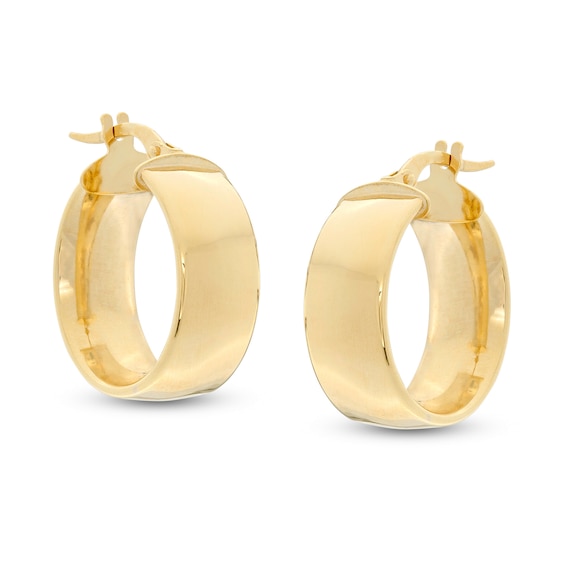 Made in Italy 15mm Hoop Earrings in 10K Gold