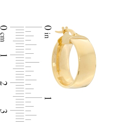Made in Italy 15mm Hoop Earrings in 10K Gold