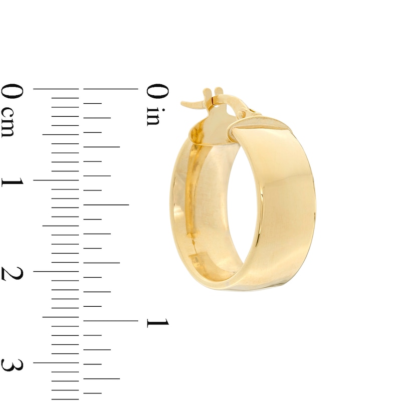 Made in Italy 15mm Hoop Earrings in 10K Gold