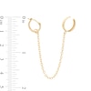 10mm Hoop with Chain Ear Cuff in 10K Gold