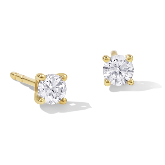 1/ CT. T.W. Diamond Solitaire Stud Earrings in 10K Gold