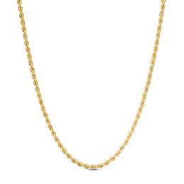 1.6mm Rope Chain Necklace in 10K Semi-Solid Gold - 22&quot;