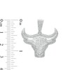 Thumbnail Image 2 of 1/8 CT. T.W. Diamond Bull Necklace Charm in Sterling Silver