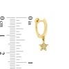 Thumbnail Image 2 of 1/20 CT. T.W. Diamond Star Dangle Huggie Hoop Earrings in 10K Gold
