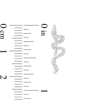 1/20 CT. T.W. Diamond Snake Crawler Earrings in Sterling Silver