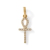 Thumbnail Image 1 of 1/20 CT. T.W. Diamond Ankh Symbol Necklace Charm in 10K Gold