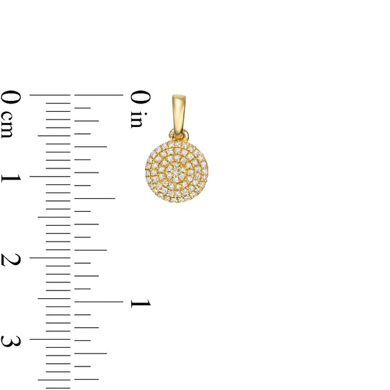 1/6 CT. T.W. Composite Diamond Triple Frame Necklace Charm in 10K Gold