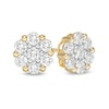 Thumbnail Image 0 of 2 CT. T.W. Diamond Flower Stud Earrings in 10K Gold