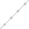 1/15 CT. T.W. Diamond Heart Composite Station Bracelet in Sterling Silver - 7.5"