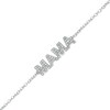 Thumbnail Image 1 of 0.046 CT. T.W. Diamond "MAMA" Bracelet in Sterling Silver - 7.5"