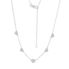 Thumbnail Image 1 of 1/15 CT. T.W. Diamond Heart Composite Station Necklace in Sterling Silver - 19"