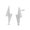 Thumbnail Image 1 of Diamond Accent Lightning Bolt Stud Earrings in Sterling Silver
