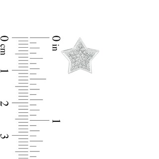 1/10 CT. T.W. Composite Diamond Star Stud Earrings in Sterling Silver