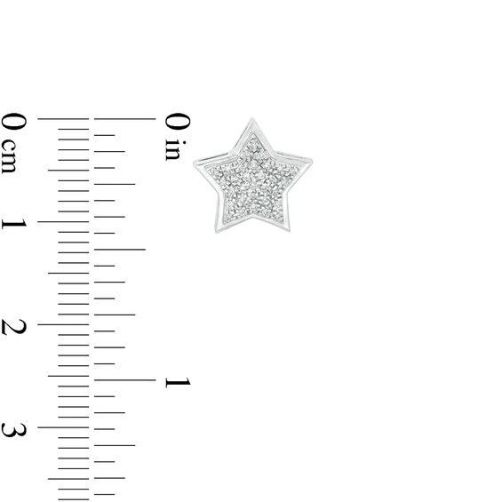 1/10 CT. T.W. Composite Diamond Star Stud Earrings in Sterling Silver