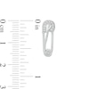 Thumbnail Image 2 of 1/10 CT. T.W. Diamond Safety Pin Crawler Earrings in Sterling Silver